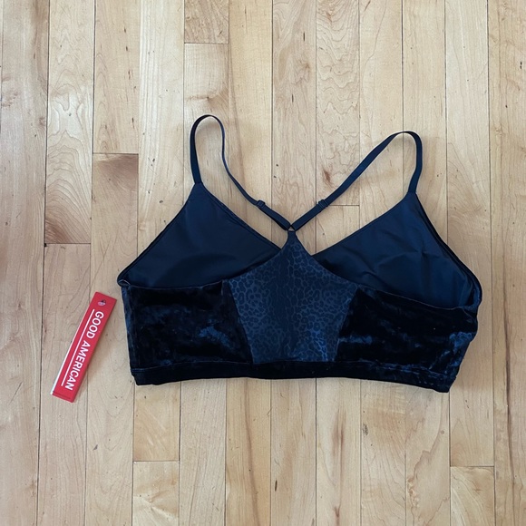 Good American Leopard Velvet Crushing It Sports Bra Bralette - Picture 3 of 7